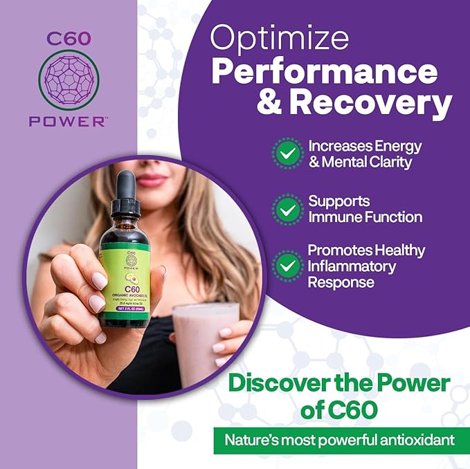 C60 Power Cinnamon Flavored C60 MCT Coconut Oil - Organic Cold-Pressed Coconut Oil - 99.99% Pure C60 Carbon Fullerenes - Boost Energy & Mental Focus (8oz)