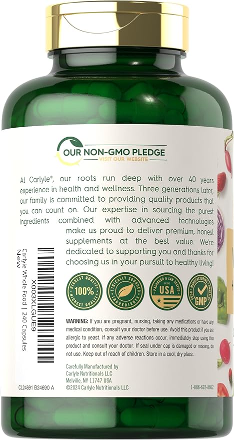 Carlyle B Complex with Whole Food 240 Capsules