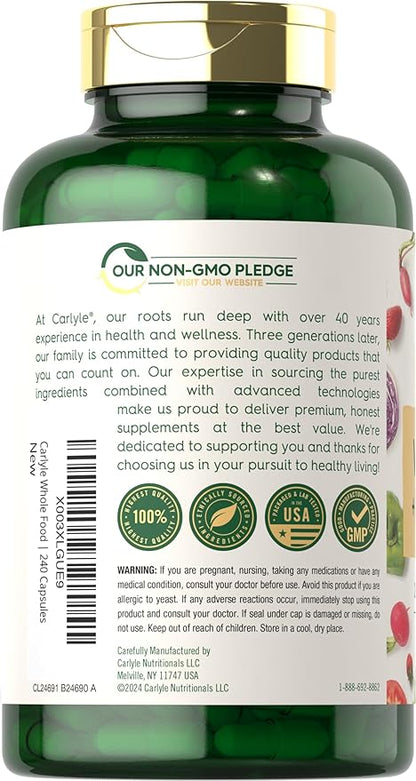 Carlyle B Complex with Whole Food 240 Capsules