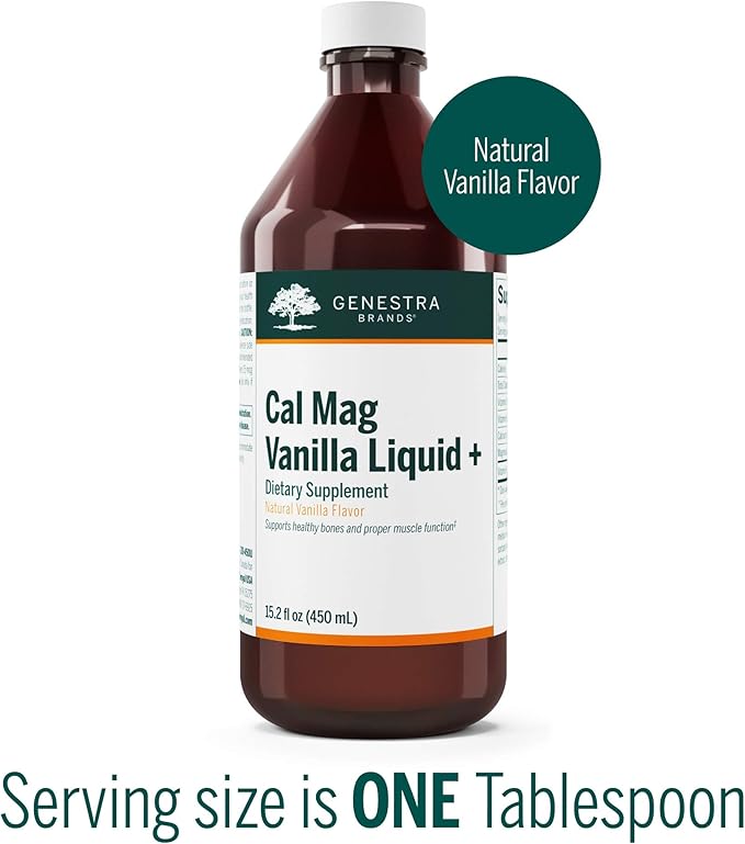Genestra Brands Cal Mag Vanilla Liquid + 15.2 fl.