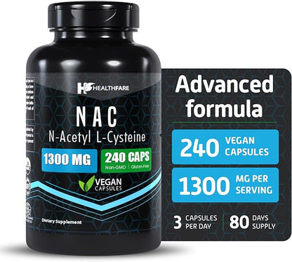 N-Acetyl L-Cysteine (NAC) 1300mg | 240 Capsules