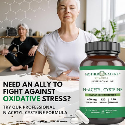 N-Acetyl Cysteine (NAC) Supplement 600mg Capsules 120 Count,
