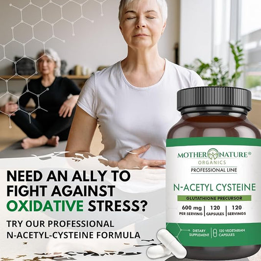 N-Acetyl Cysteine (NAC) Supplement 600mg Capsules 120 Count,