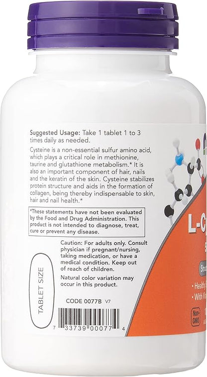 NOW FOODS Cysteine (L) 500mg Tb, 100 CT
