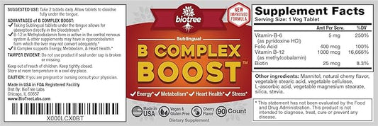 Vitamin B12 Sublingual B Complex Energy B12 Methylcobalamin B6 Biotin 100% Caffeine
