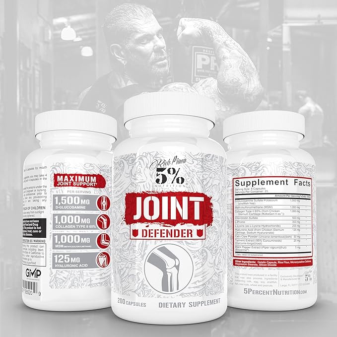5% Nutrition Rich Piana Joint Defender 200 Capsules, 25 Servings