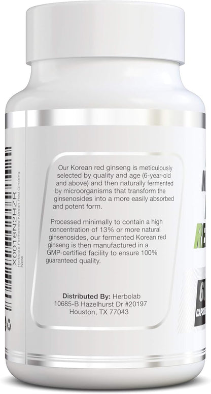 Korean Red Ginseng Fermented 10:1 (13% ginsenosides) 6 Years