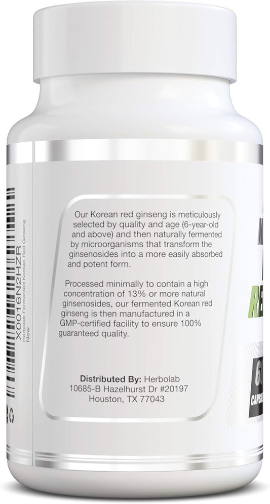 Korean Red Ginseng Fermented 10:1 (13% ginsenosides) 6 Years