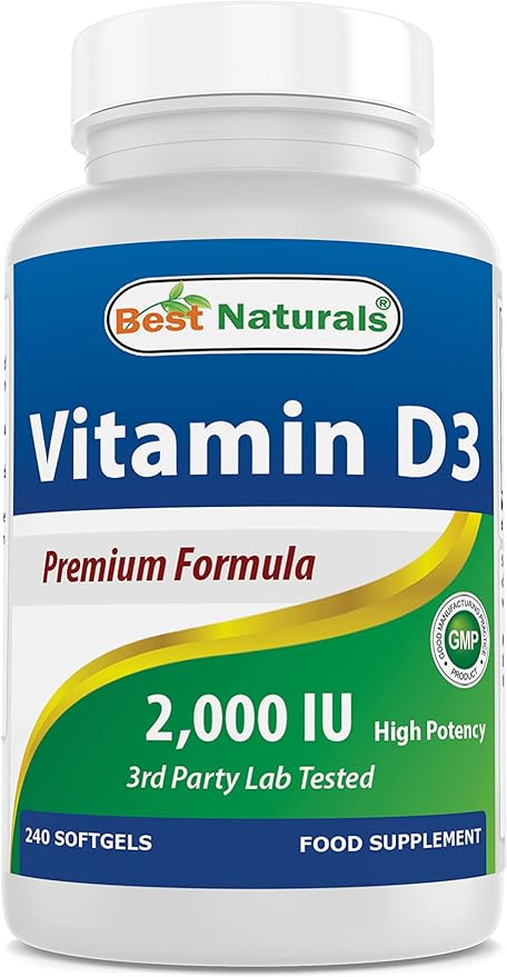 Best Naturals Vitamin D3 2000 IU 240 Softgels