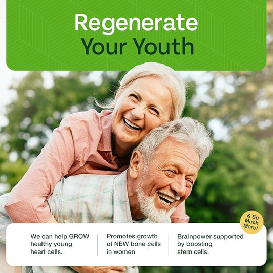Stem Cell Restore - Regenerative Healing - Healthy Aging Reset - Brain and Cognitive Support - Cartilage, Heart and Kidney Repair - Organic Tibetan Sea Buckthorn (3 Bottles, 180 Count)