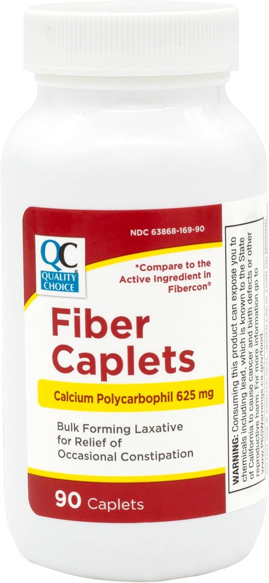 Quality Choice Fiber Therapy Caplets, Safe 90 Count