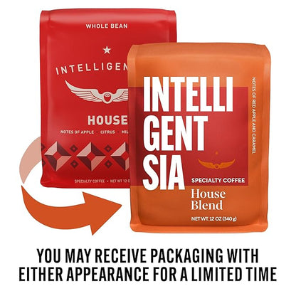 Intelligentsia Coffee, Light Roast Whole Bean Coffee - House 12 Ounce Bag with Flavor Notes of Milk Chocolate, Citrus and Apple