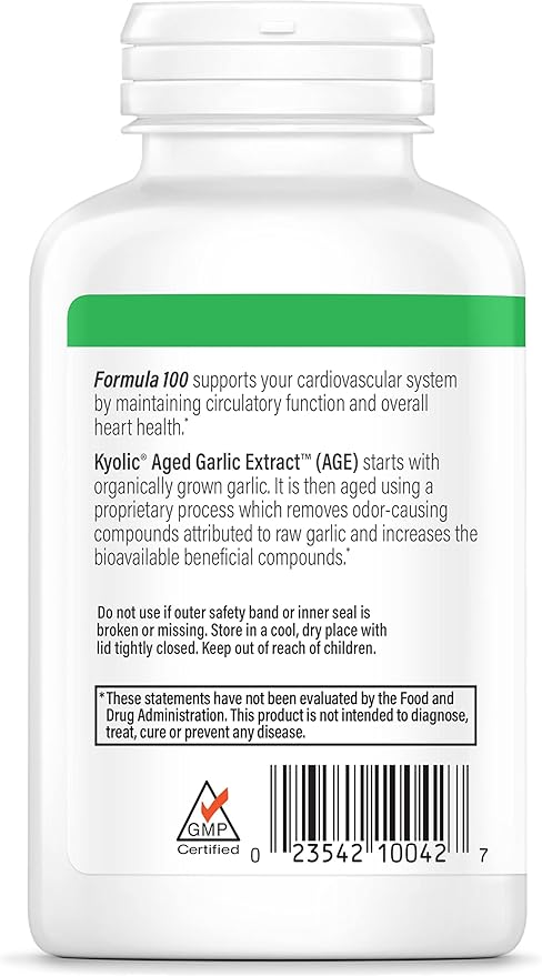 Kyolic Aged Garlic Extract Formula 100, 200 Capsules