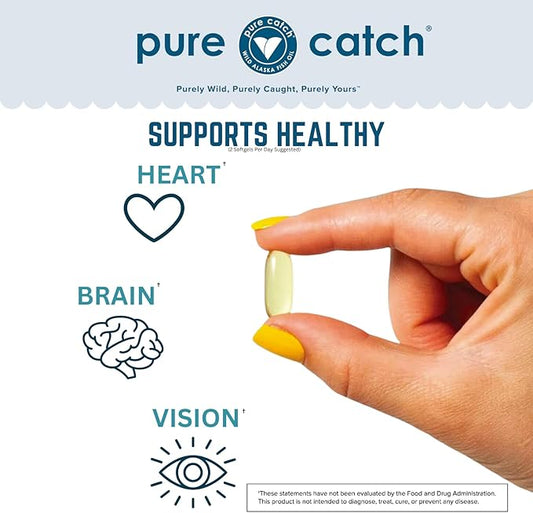 Trident Seafoods Pure Catch Wild Alaskan 1060mg Triple Omega-3 Fish 60 Ct.