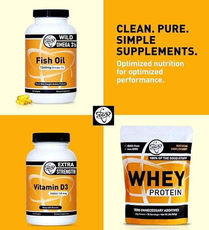 TGS Triple Strength Omega 3 Fish 1260mg EPA 3 Fatty 180 Capsules, 90 Servings
