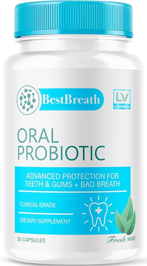 1 Pack - Best Breath - Best Breath Oral Probiotic, Best Breath Probiotic, Best Breath Pills, BestBreath, Best Breathe 30 Capsules For 1 Month, Best Breath Oral Probiotics For Mounth Bad Breath.