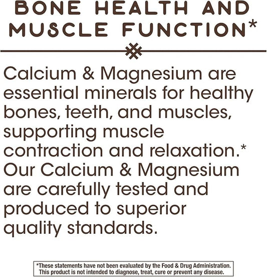 Nature's Way Calcium & Magnesium Mineral 750 mg 250 Capsules