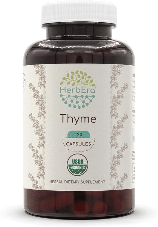 Thyme 120 Capsules, 800 mg, USDA (120 Capsules)