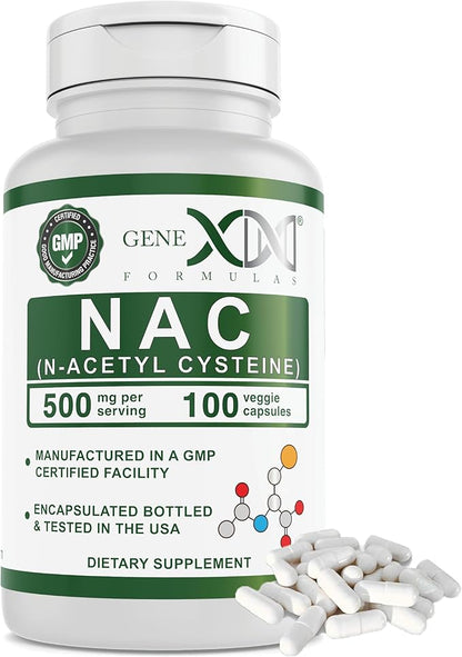 GENEX NAC 500mg (100 Capsules) N-Acetyl (3 Month
