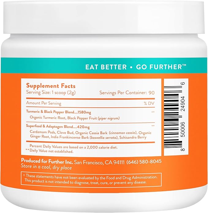 Further Food Best Turmeric Golden Milk (6.35 oz)