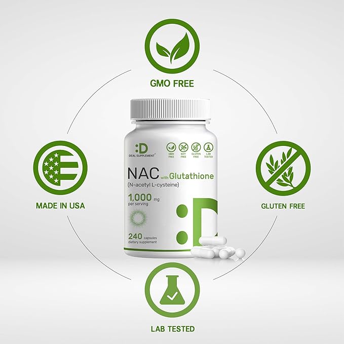 NAC Supplement (N-Acetyl Cysteine) 1,000*mg Per 240*Capsules –