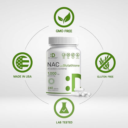 NAC Supplement (N-Acetyl Cysteine) 1,000*mg Per 240*Capsules –