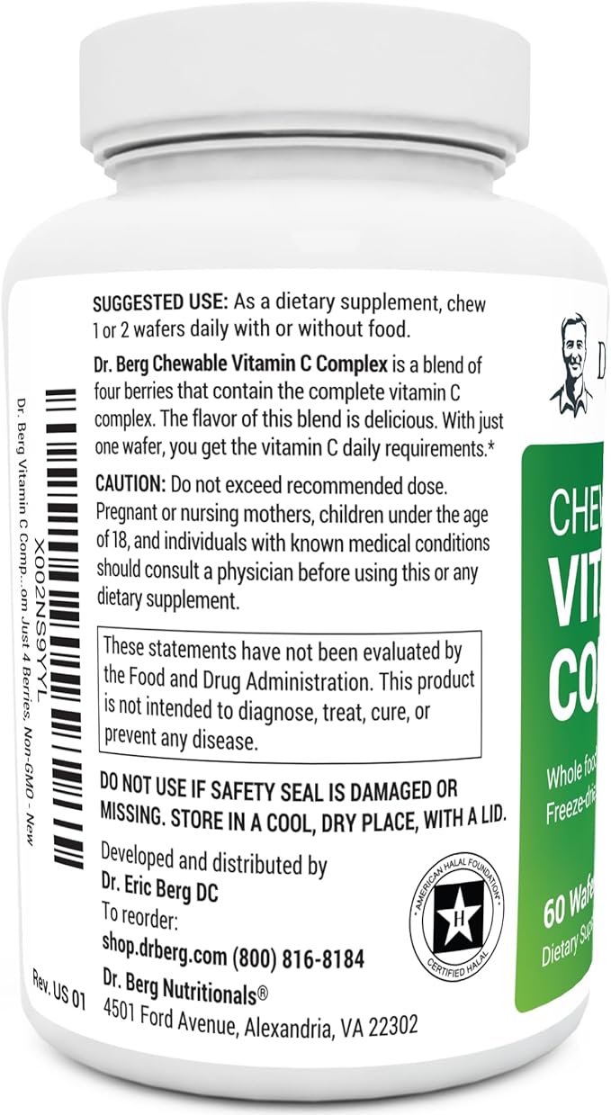 Dr. Berg Chewable Vitamin C Complex 60 Delicious