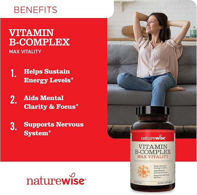 NatureWise Vitamin B Complex 360 Softgels[1-Year D3 5000iu 5000iu 360 360 Count Softgels[1-Year Supply]