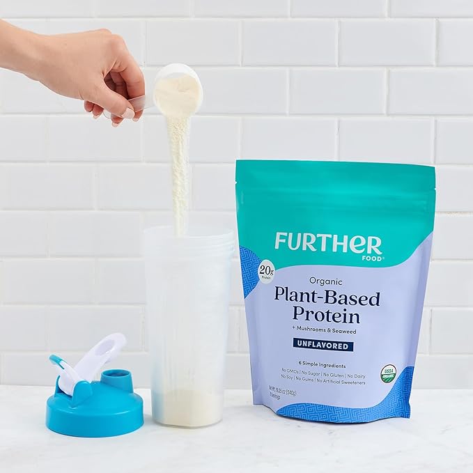 Further Food Organic Vegan Protein Powder Unflavored 20g of 19.05 Oz