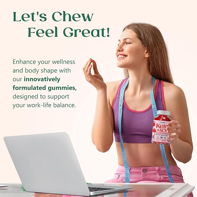 Premium Keto Acv Gummies - Apple Cider Vinegar Gummies - 1000MG with Superfoods, Vegan Non GMO, Made in USA, 60 Gummies 1 Month Supply
