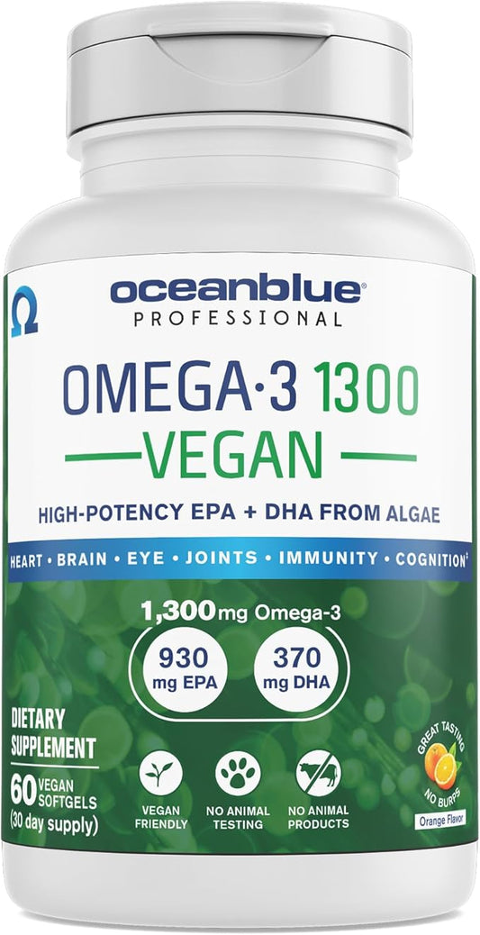 Oceanblue Professional Vegan Omega-3 1300-60 Count 30 Servings