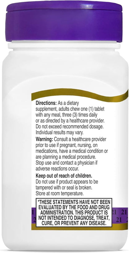 21st Century Papaya Enzyme Chewable Tablets, 100 Count 2)