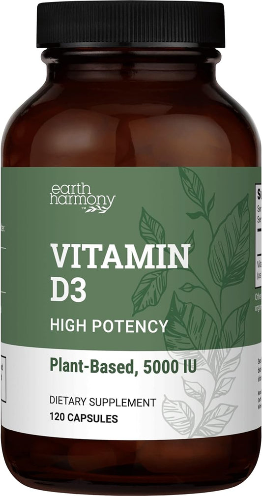 Vegan Vitamin D3 5000 iu Supplement D3 Vitamin 5000 iu 5000 iu 120 Capsules, 4-Month Supply D3