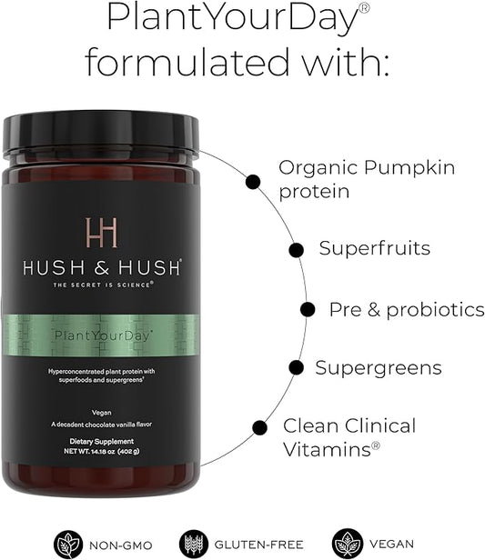 Hush & Hush PlantYourDay, Vegan Super 14.18 oz
