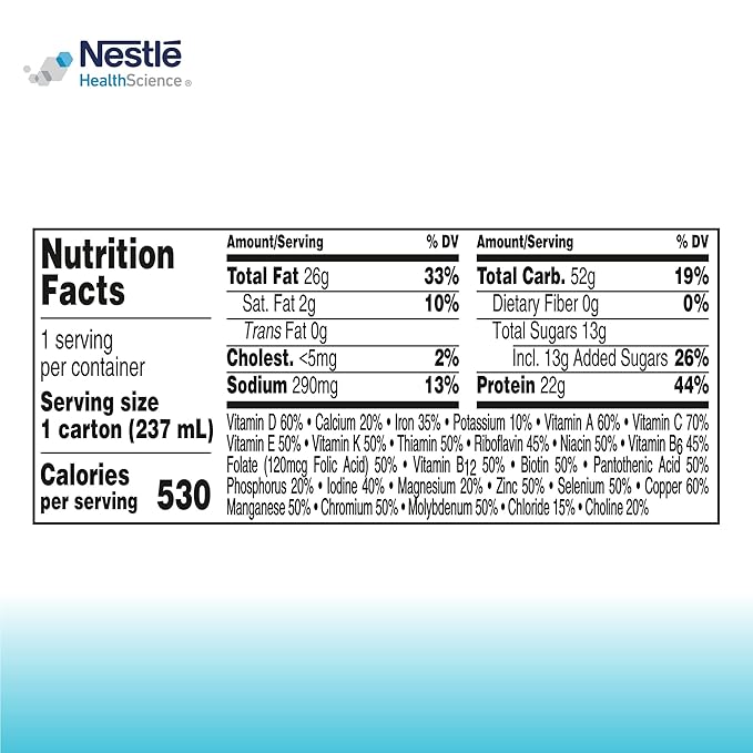 Boost Very High Calorie Chocolate Nutritional 22g Protein, 530 Nutrient 8 Fl 24)