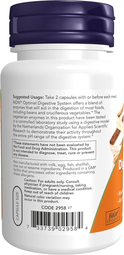 NOW Supplements, Optimal Digestive System, Full 90 Veg