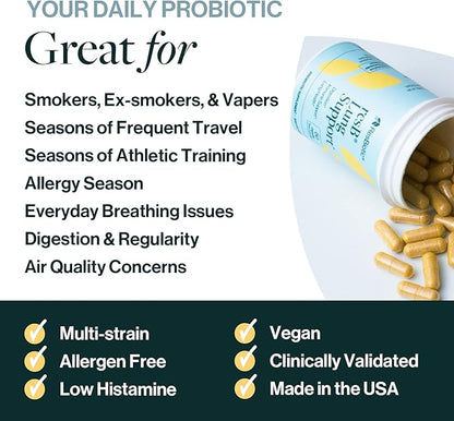 resB Lung Support Supplement, Probiotics 60ct