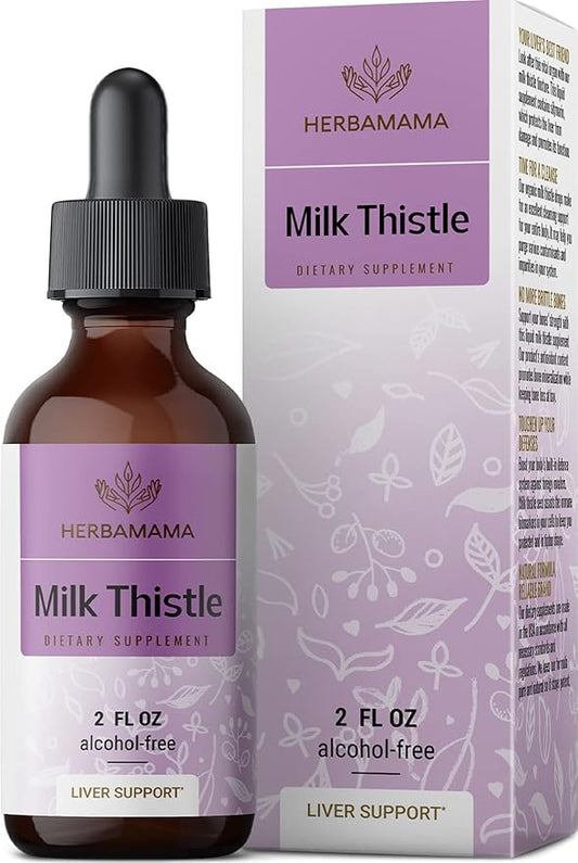 HERBAMAMA Milk Thistle Liquid Drops 2 fl