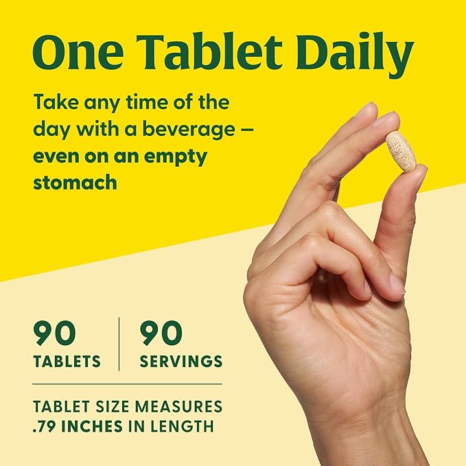 MegaFood Men's 55+ One Daily B12, Vitamin 9 Food 90 Tabs