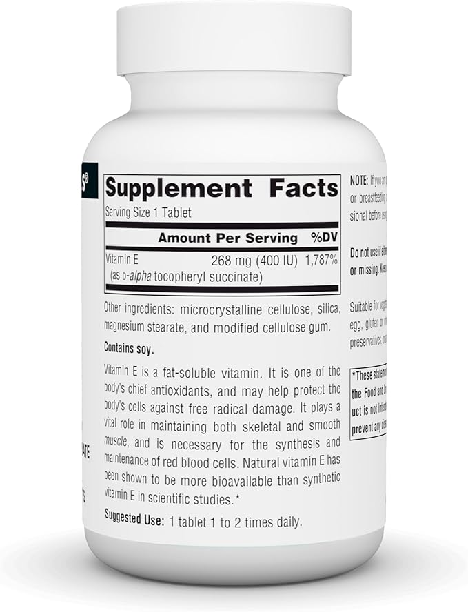 Source Naturals Vitamin E, 400 iu 100 Tablets