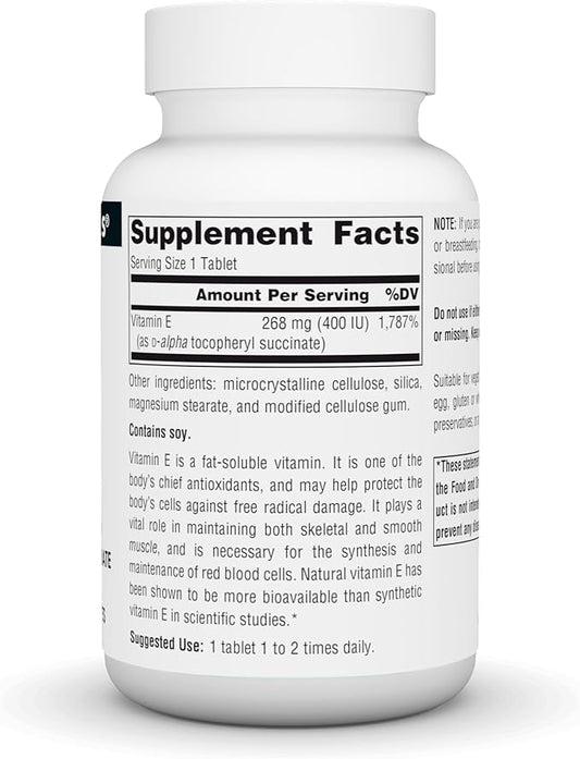 Source Naturals Vitamin E, 400 iu 100 Tablets