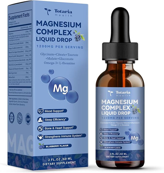 21 in 1 Magnesium Glycinate Complex D3,K2,B6 & B12 Plus Omega-3 Sea Flavor,2 Fl
