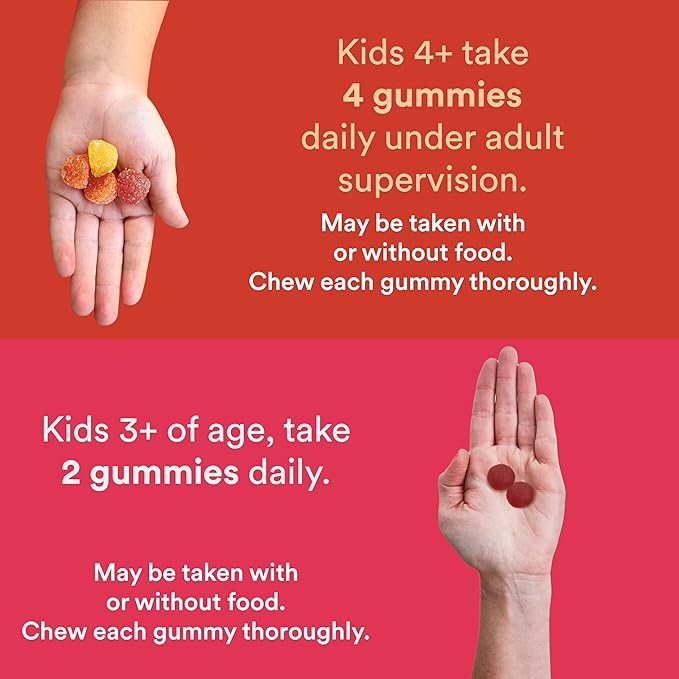 SmartyPants Kids Multivitamin Gummies and Probiotic 3 Fish D3, C, B12, B6, B6, Digestive (30 Day