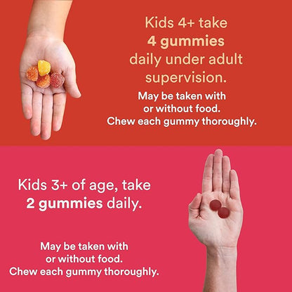 SmartyPants Kids Multivitamin Gummies and Probiotic 3 Fish D3, C, B12, B6, B6, Digestive (30 Day