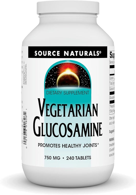 Source Naturals Vegetarian Glucosamine, Promotes Healthy 750 mg 240 Count