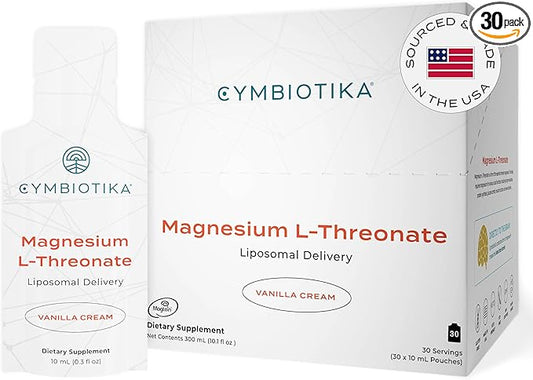 CYMBIOTIKA Magnesium L-Threonate 1300mg, Liposomal Delivery, 30 Day