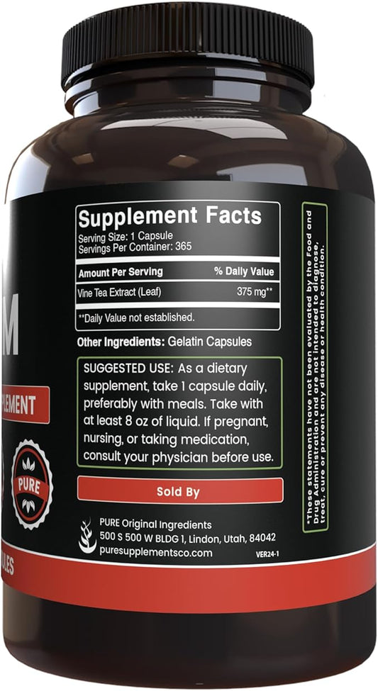 PURE ORIGINAL INGREDIENTS DHM, (365 Capsules) No Magnesium Or Rice Fillers, Always Pure, Lab Verified