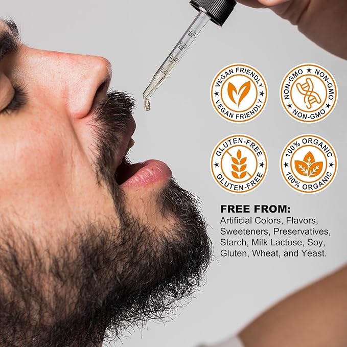 Magnesium Glycinate Liquid Drops,1000mg Liquid Magnesium B6,C,D and 2 Fl