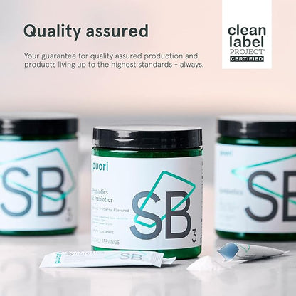 Puori Probiotics and Prebiotics Dietary Supplement 13 Billion 30 Servings 4g, Vitamin 200mg - SB3 Bifidobacterium,