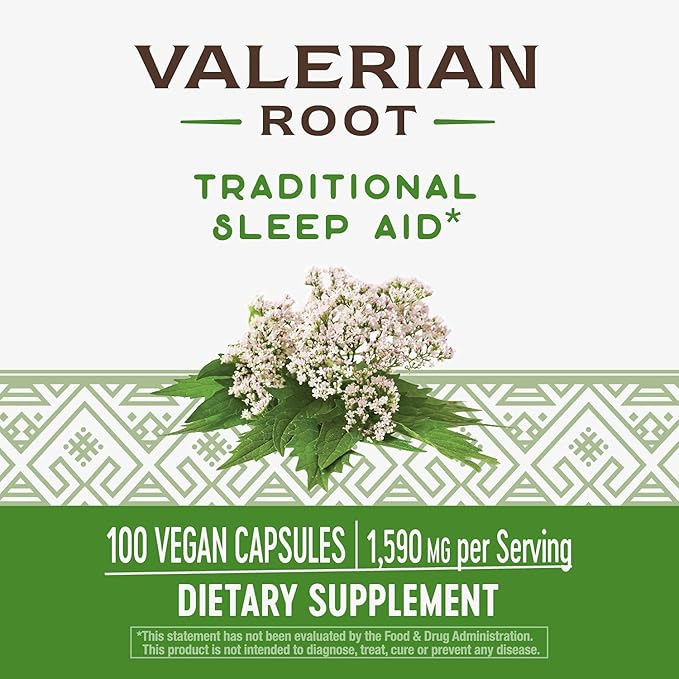 Nature's Way Valerian Root, Traditional Sleep 100 Capsules 2 Pack